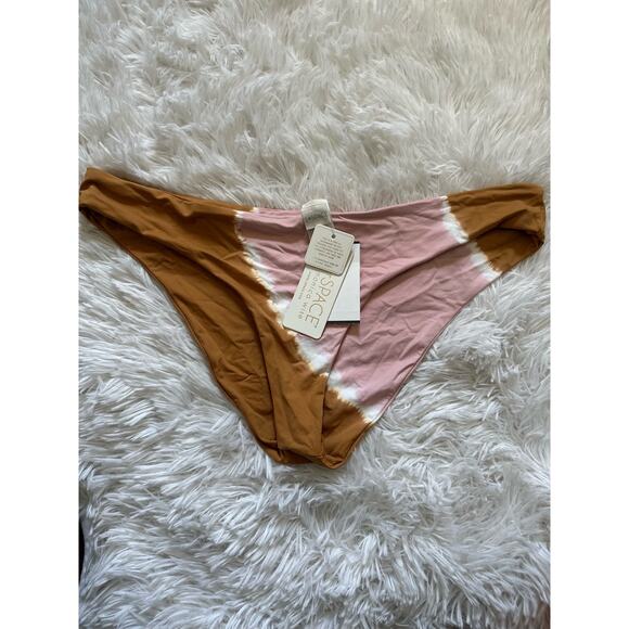 L Space Stripe Tie Dye Frenchi Bitsy Cut Bikini Bottom Multi Womens Size XL New - Picture 4 of 6